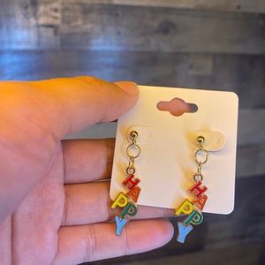 Happy Stainless steel gold earrings